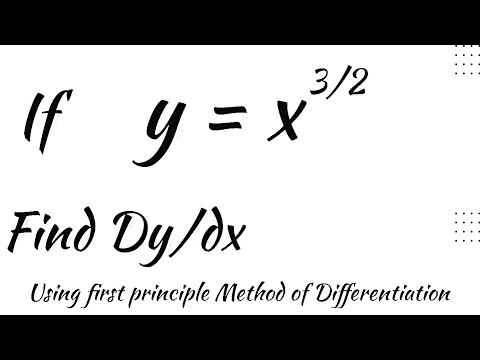 if y = x^3/2 find Dy/dx using first principle Method of Differentiation #differentiation #calculus.