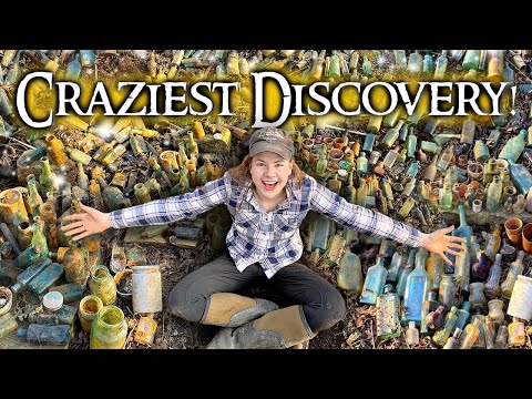 Insane! Why Are 1000s of Antique Bottles Hidden In These Woods? (Bottle Digging)