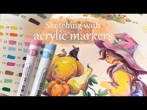 Sketching with Arrtx 60B Acrylic Markers