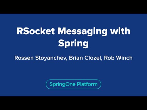 RSocket Messaging with Spring
