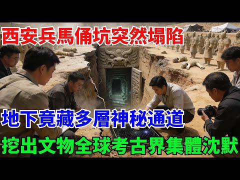 西安兵馬俑坑突然塌陷,地下竟藏多層神秘通道,挖出的文物讓全球考古界集體沈默【奇遇天下】#奇聞#民間故事#真相#風水鑒寶#故事#人生經驗#都市奇聞