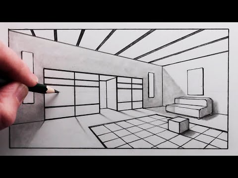 How to Draw a Room in 2 Point Perspective: Step by Step