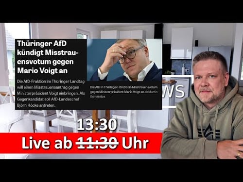 LIVE ab 13:30 Uhr aus Thüringen - Konstruktives Misstrauensvotum gegen Mario Voigt