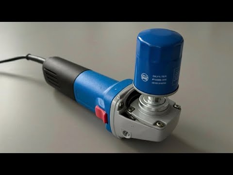 Why is it not Patented? Insert an Oil Filter into the Angle Grinder you and be Amazed! Tips 14