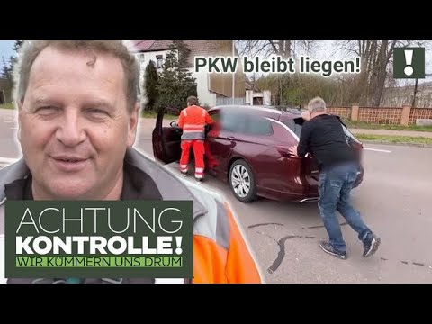 Motor versagt! PKW bleibt mitten im KREISVERKEHR stehen! | Achtung Kontrolle