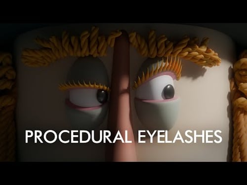 Procedural Eyelashes with Geometry Nodes in Blender.