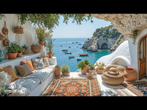 Summer Cabin Jazz | Soft Jazz Melodies In Summer Cabin With Natural Sea Sounds For Working, Relaxing