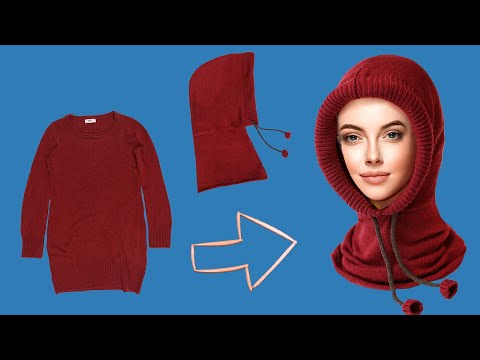 How to sew a Balaclava hat out of old sweaters in 15 minutes - the simplest way!