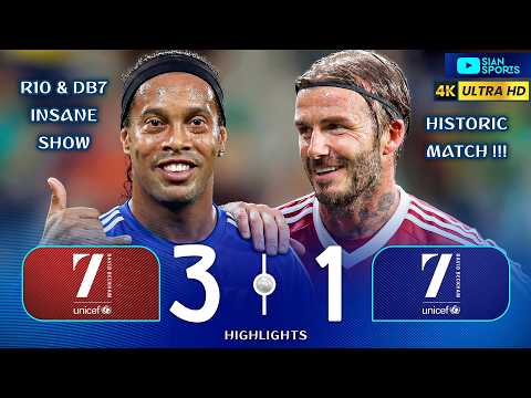 EVEN RETIRED, RONALDINHO AND BECKHAM PUT ON AN INSANE SHOW IN A CHARITY MATCH!