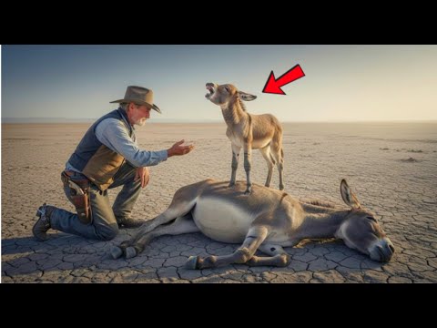 Cowboy Found Donkey Foal Crying Over Dead Mother — What Happened Next Changed Both Lives