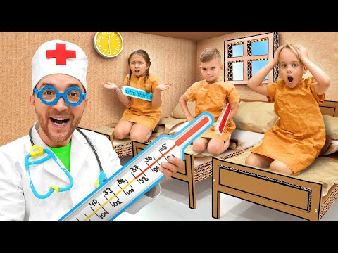 Cardboard Hospital Adventure for kids
