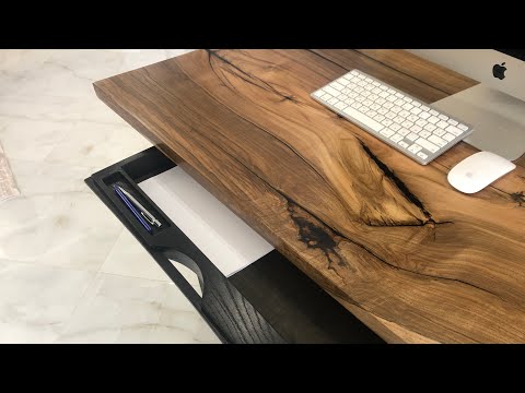 How to make? Woodworking. Making a table from old walnut and epoxy.