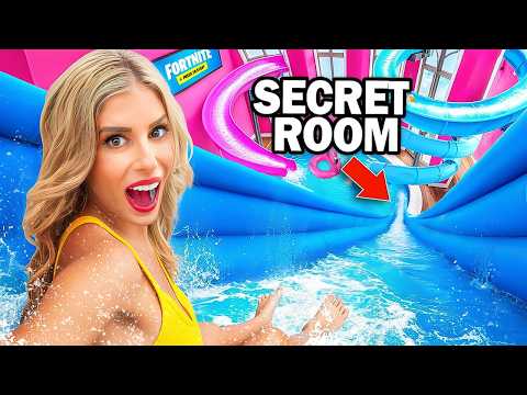 I Built a SECRET Room in a WATERPARK!
