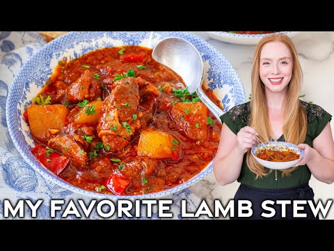 The Best Lamb Stew Recipe with Peppers!