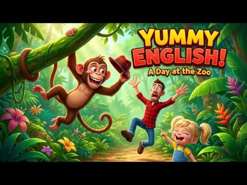 Learn English Speaking: A Day at the Zoo π¦ | Animals Names & Sounds for Kids