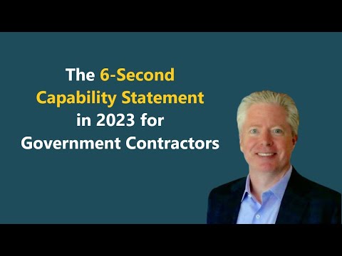 How to Write a 6-Second Capability Statement for Government Contracting