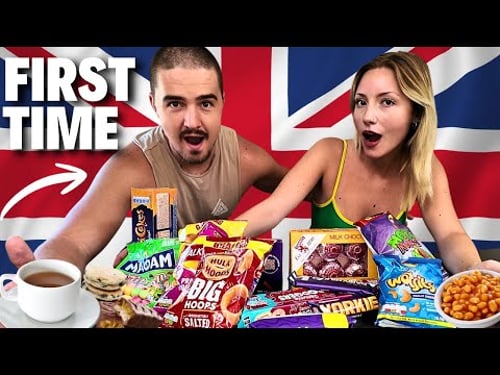 Trying BRITISH SNACKS For The First Time!