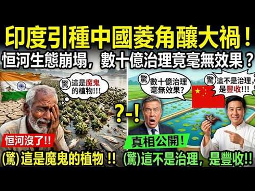 中國菱角竟成印度生態浩劫!恒河綠毯封江魚蝦絕跡,毒菱角想返銷中國?背後真相觸目驚心