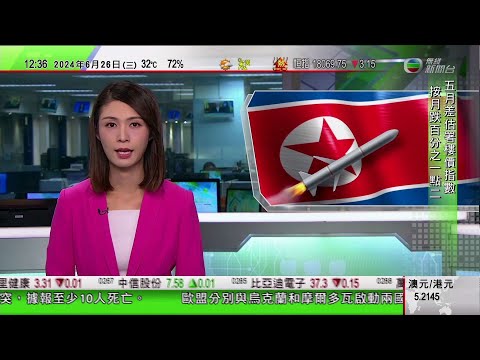 TVB午間新聞|南韓指平壤試射高超音速導彈推測發射失敗|英國四名男子涉闖辛偉誠別墅被捕 所屬組織稱送上「臨別禮物」|香港故宮舉行法國百年時尚展|20240626 香港新聞 TVB News