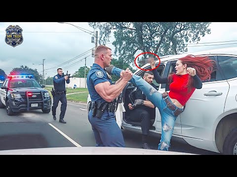 MOST BRUTAL Moments When Karen Attack Cops Gets Instant Karma Caught On Dashcam! #1