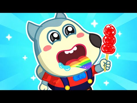 Tanghulu Candy and Rainbow Candy🍭Which Candy Does Wolfoo Like the Most? | Educational 2D Animation