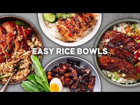 Four AMAZING rice bowls: the no-brainer lazy dinner | Marion's Kitchen