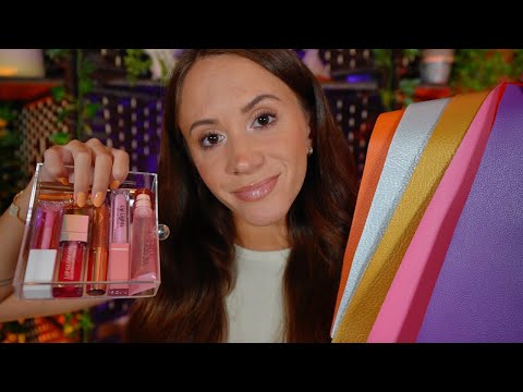 ASMR In Depth Color Analysis π (styling, face exam, hair placing, trying on makeup)