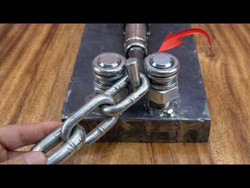 Brilliant idea from the welder! How to make a handmade iron chain that anyone can do.