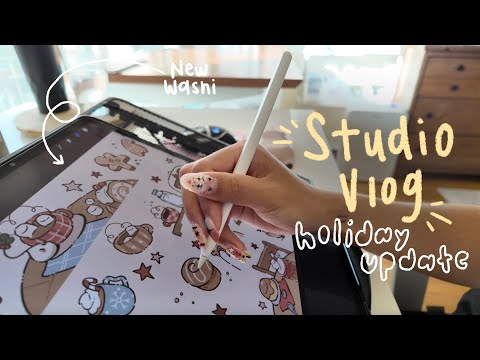 a ✨realistic✨ week as a self-employed artist 🌱 creating my winter shop update (with haste lol)