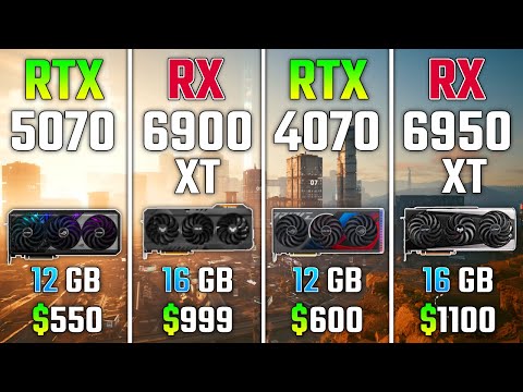 RTX 5070 vs RX 6900 XT vs RTX 4070 vs RX 6950 XT | Test in 7 Games