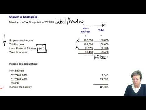 Income tax computation (part 4) - ACCA Taxation (FA 2022) TX-UK lectures