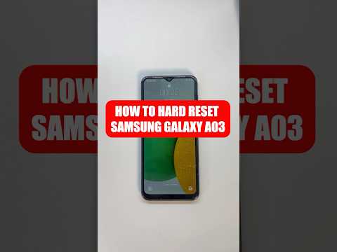 How to Hard Reset Samsung AO3