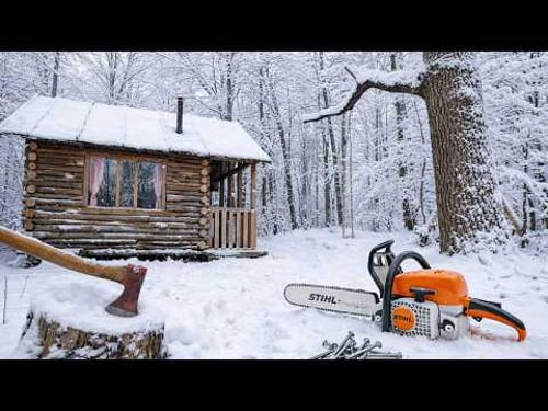 I built a forest house - from logs to shelter