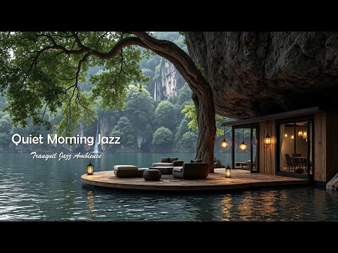 Quiet Morning Jazz Ambience By The Lake | Tranquil Jazz Music In Peaceful Resort For Deep Relaxing