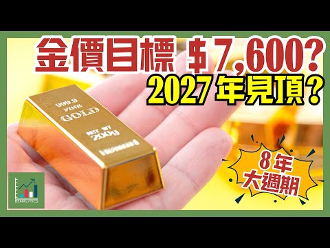 黃金8年大週期啟動!歷史數據預示下一個頂部在2027年?目標價上看$7600!