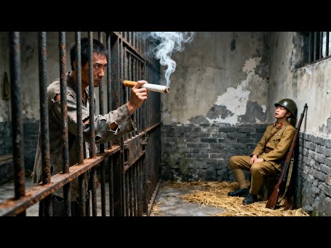 A prisoner uses a single cigarette to knock out the Japanese guards and escapes prison successfully.