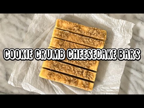 COOKIE CRUMB CHEESECAKE BARS 🧀🍰🧈 || Baked Cheesecake with homemade cookie crumbs | The Cookworm