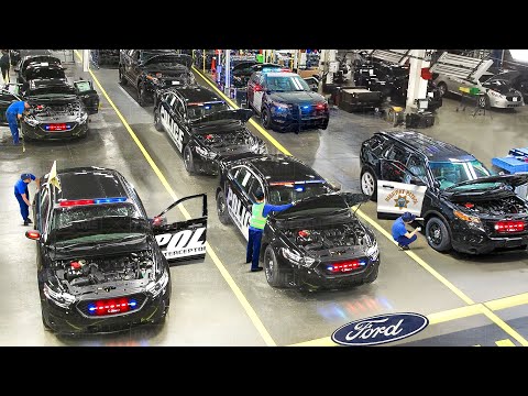 How Brand New US Police Vehicles Are Built From Scratch - Production Line