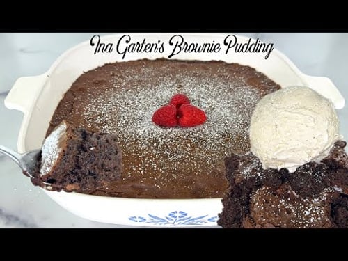 HOW TO MAKE THE VIRAL INA GARTEN'S BROWNIE PUDDING RECIPE!