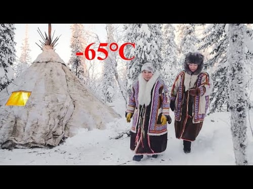 The Khanty people survive the Arctic tundra's harsh cold in a unique home in Russia's far north.