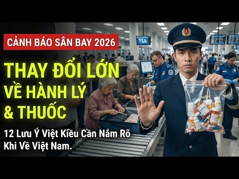 Đừng Ra Sân Bay Nếu Chưa Biết: Quy Định Mới 2026 Về Hành Lý & Thuốc Men Cho Người Già