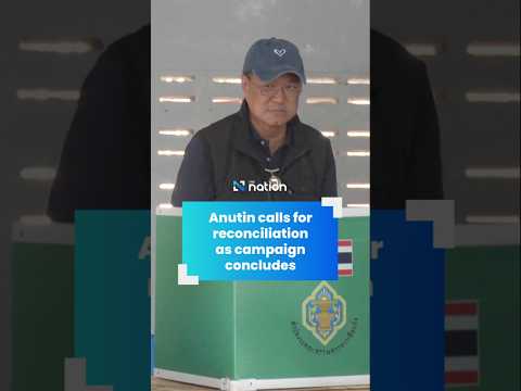 Anutin calls for reconciliation as campaign concludes