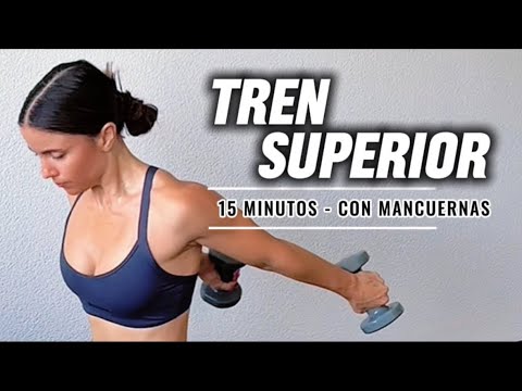 Rutina TREN SUPERIOR ( Brazos + Hombro + Espalda) | 15 Minutos | Mancuernas de 3kg | No Repeat