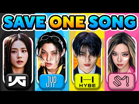YG vs JYP vs HYBE vs SM 🔥 SAVE ONE SONG 🎶 KPOP QUIZ GAME 2025