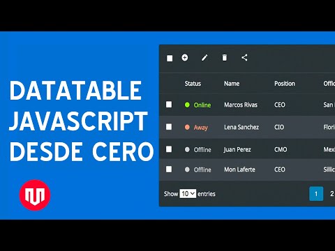 CREAR UN DATATABLE CON JAVASCRIPT DESDE CERO