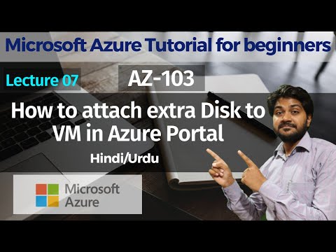 How to Attach extra disk to VM in Azure Portal | Microsoft Azure tutorial for beginners | AZ-103