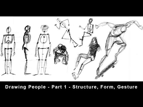 Drawing People for Beginners - Part 1 - Body Structure, Form, Gesture