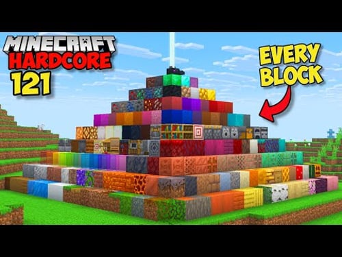 I Built A Beacon Using EVERY BLOCK in Minecraft Hardcore