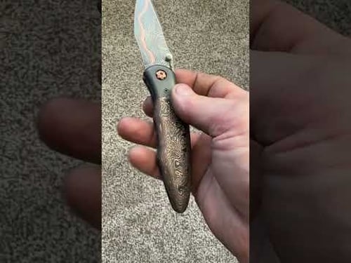 Copper Damascus “Silky” back-lock folder