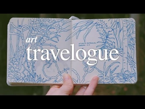 Art Travelogue | Solo roadtrip from Brooklyn to Atlanta, off-desk sketching, client crowd scenes
